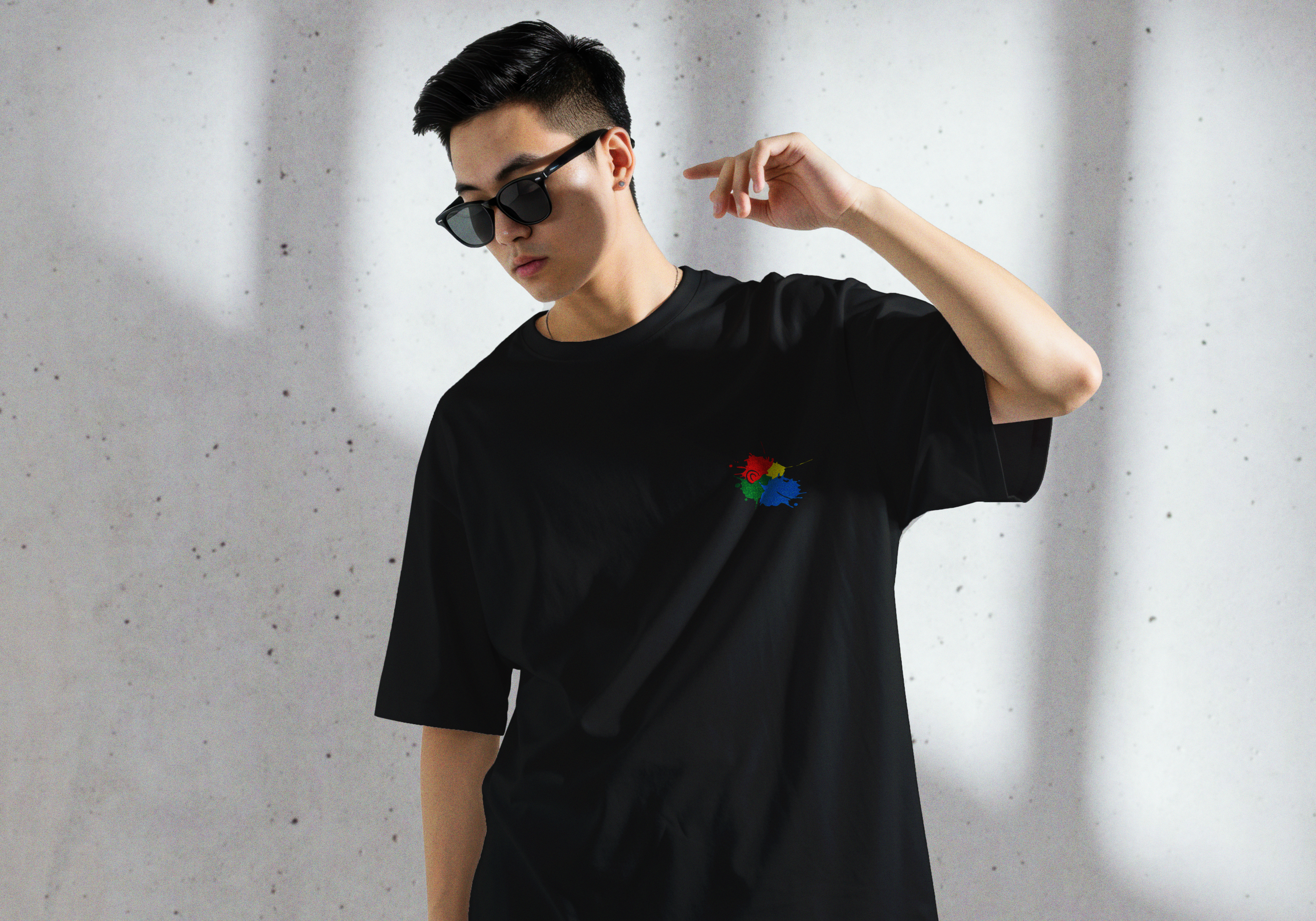 artsmonkey xx basic shirt black – Bild 5