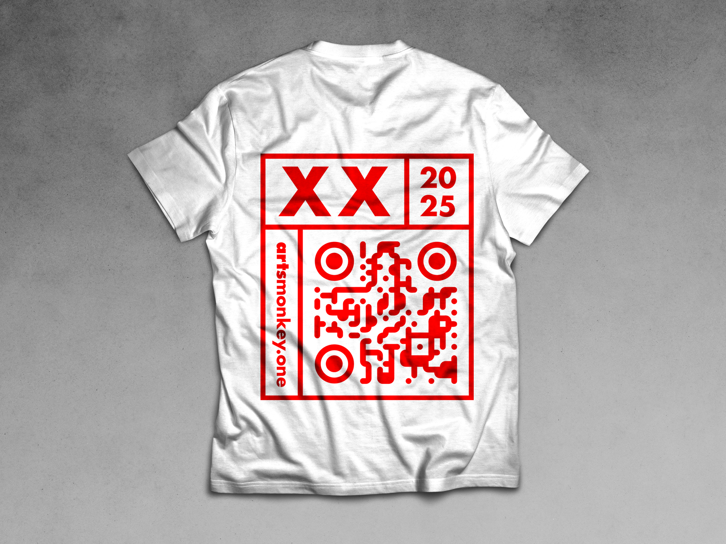 artsmonkey xx basic shirt white – Bild 6