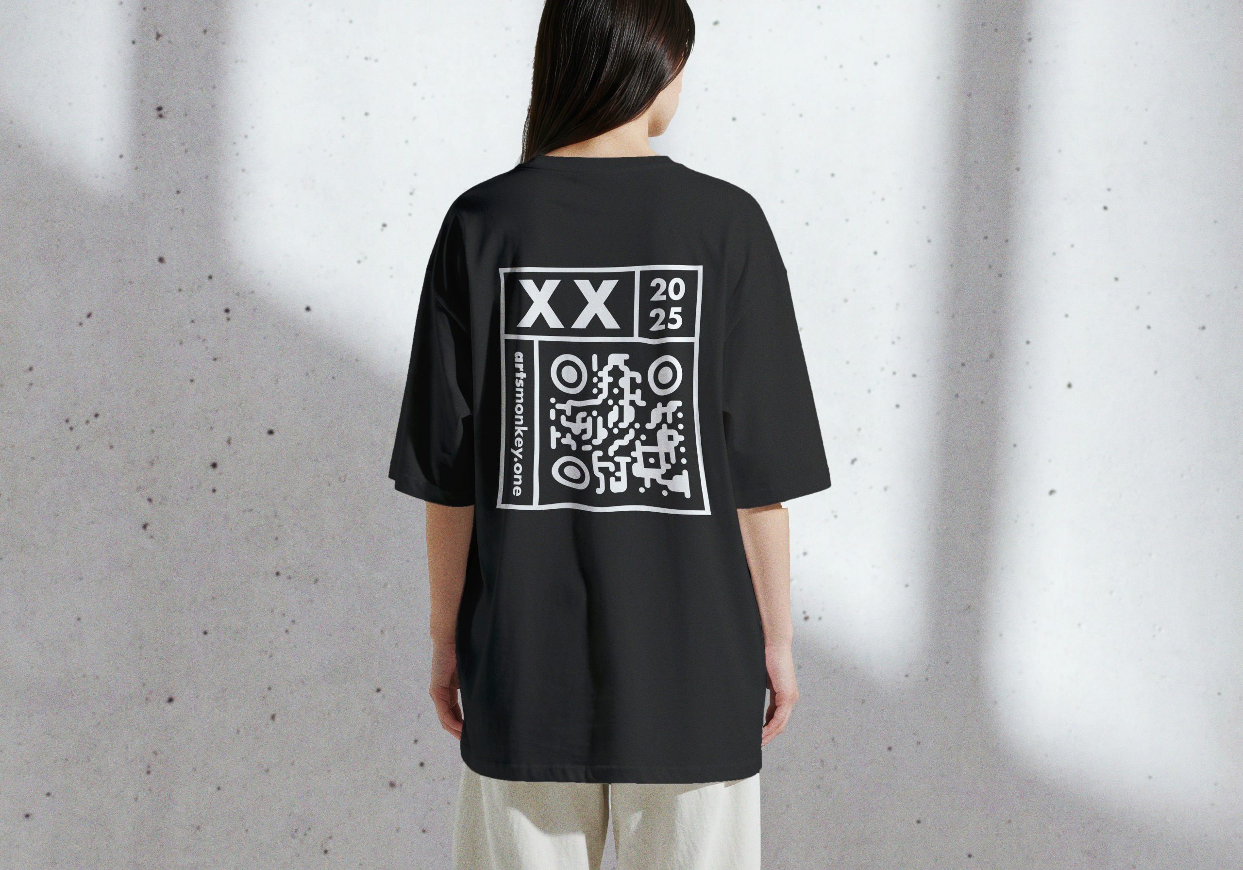 artsmonkey xx basic shirt black – Bild 4