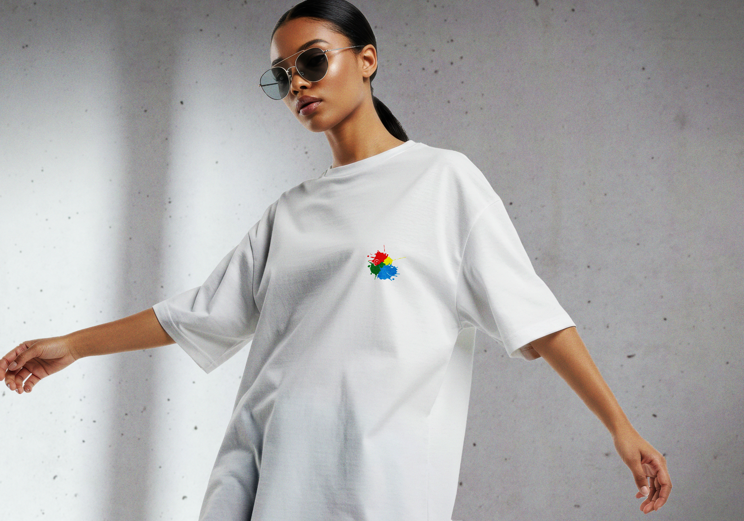 artsmonkey xx basic shirt white – Bild 4